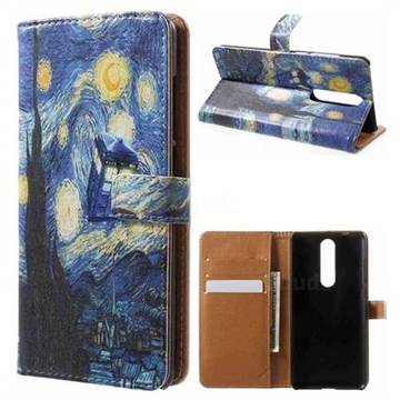 Lighthouse Painting Leather Wallet Case for Nokia 5.1