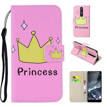 Princess PU Leather Wallet Phone Case Cover for Nokia 5.1