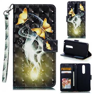 Dream Butterfly 3D Painted Leather Phone Wallet Case for Nokia 5.1 Plus (Nokia X5)