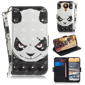 Angry Bear 3D Painted Leather Wallet Phone Case for Nokia 5.3