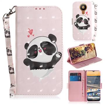 Heart Cat 3D Painted Leather Wallet Phone Case for Nokia 5.3