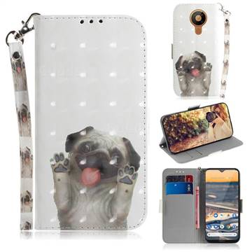 Pug Dog 3D Painted Leather Wallet Phone Case for Nokia 5.3