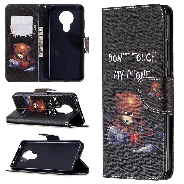 Chainsaw Bear Leather Wallet Case for Nokia 5.3