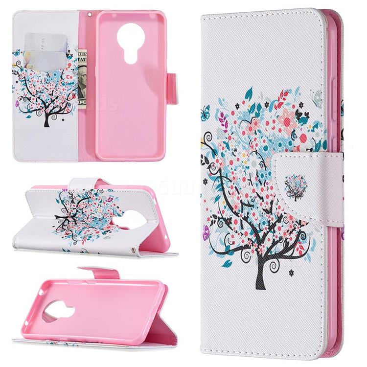 Colorful Tree Leather Wallet Case for Nokia 5.3