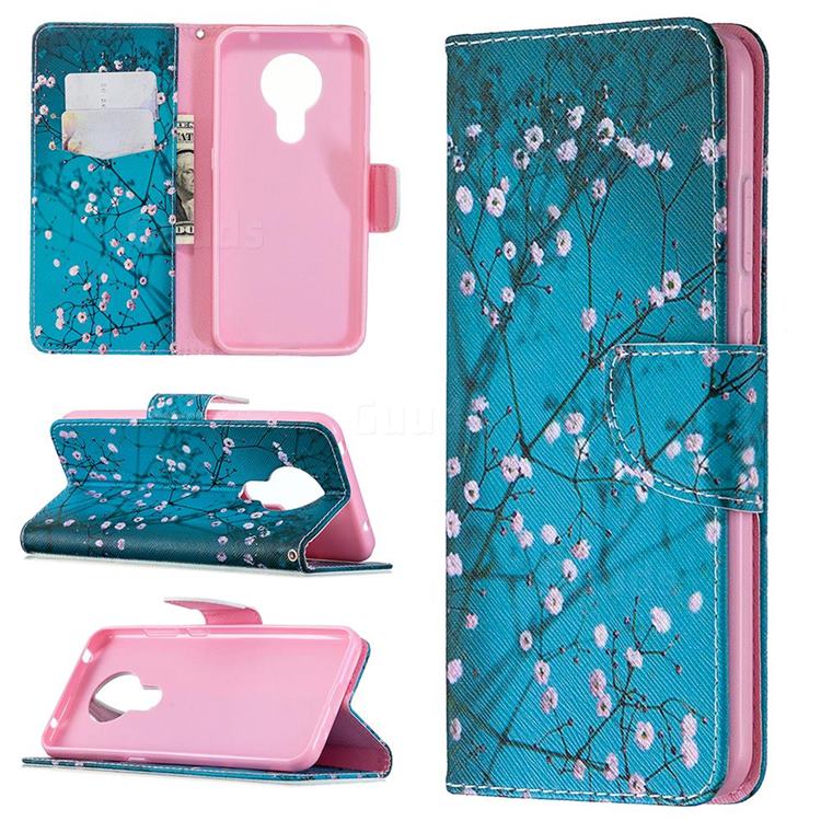 Blue Plum Leather Wallet Case for Nokia 5.3