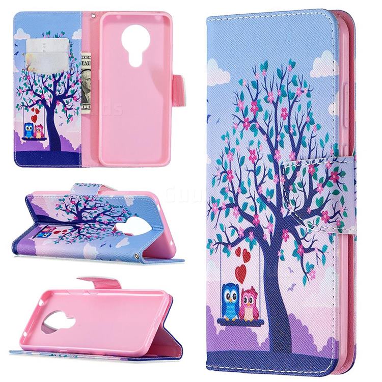 Tree and Owls Leather Wallet Case for Nokia 5.3