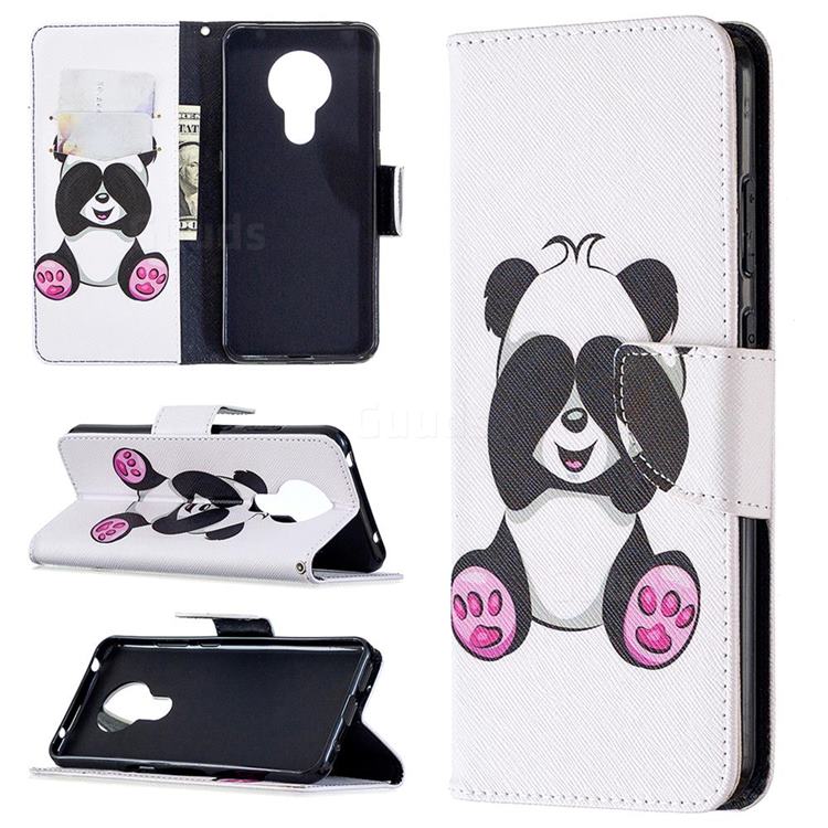 Lovely Panda Leather Wallet Case for Nokia 5.3