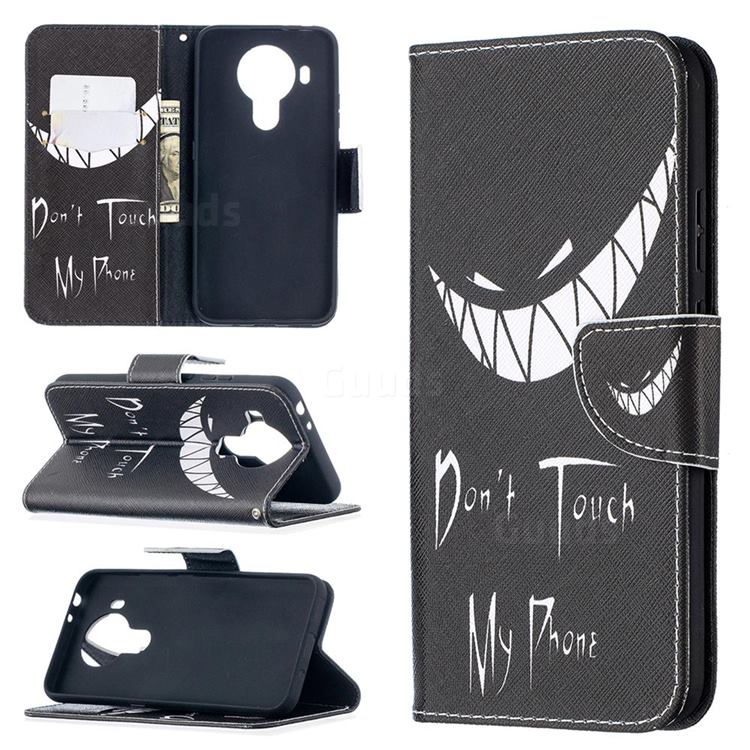 Crooked Grin Leather Wallet Case for Nokia 5.4