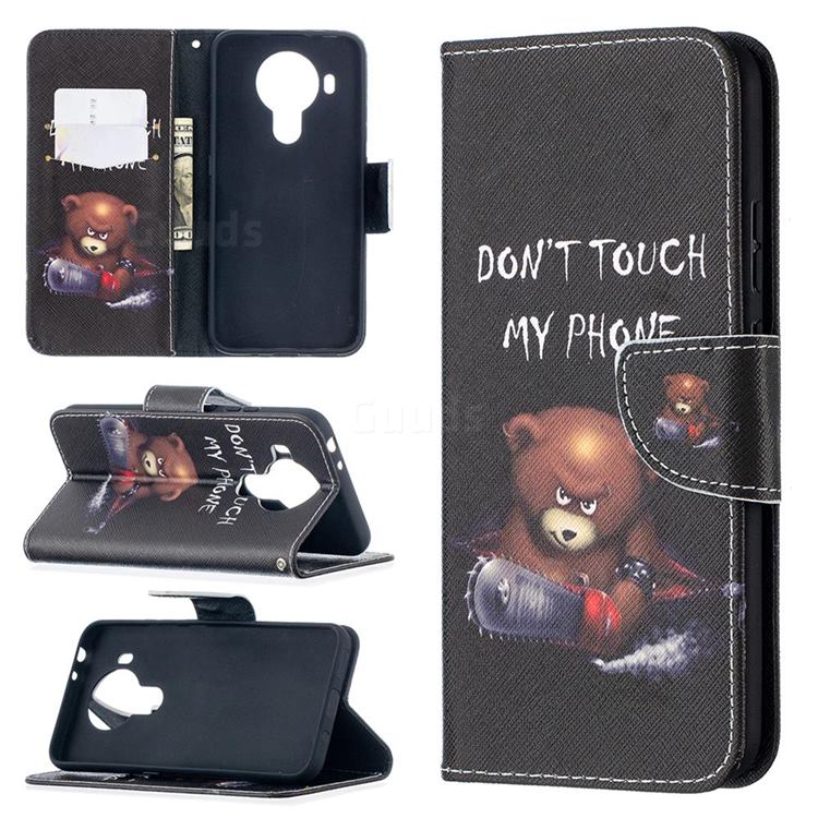 Chainsaw Bear Leather Wallet Case for Nokia 5.4