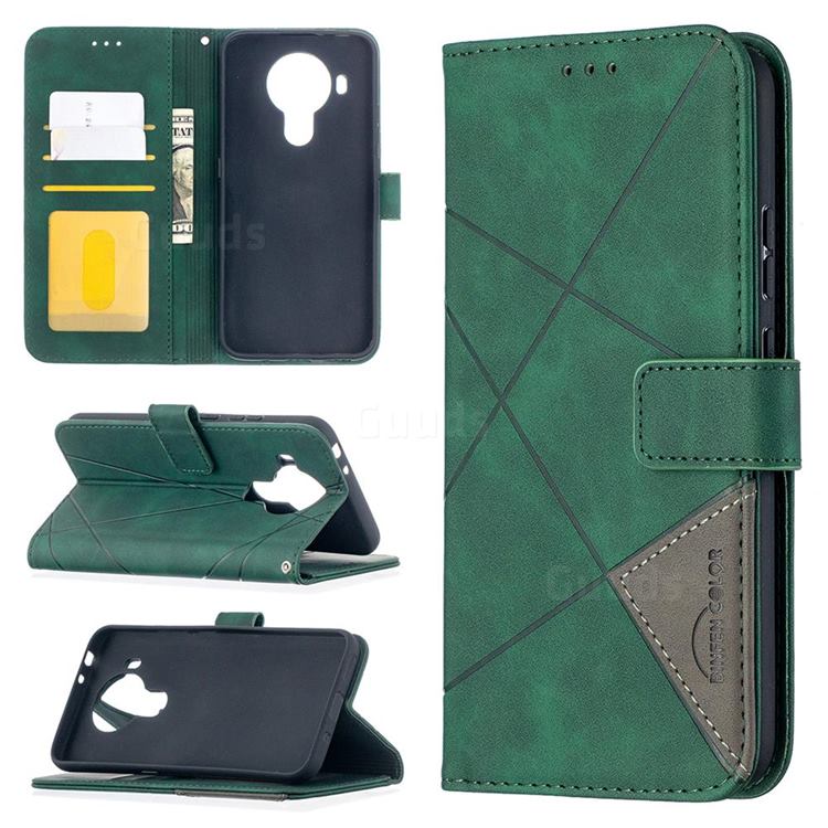 Binfen Color BF05 Prismatic Slim Wallet Flip Cover for Nokia 5.4 - Green