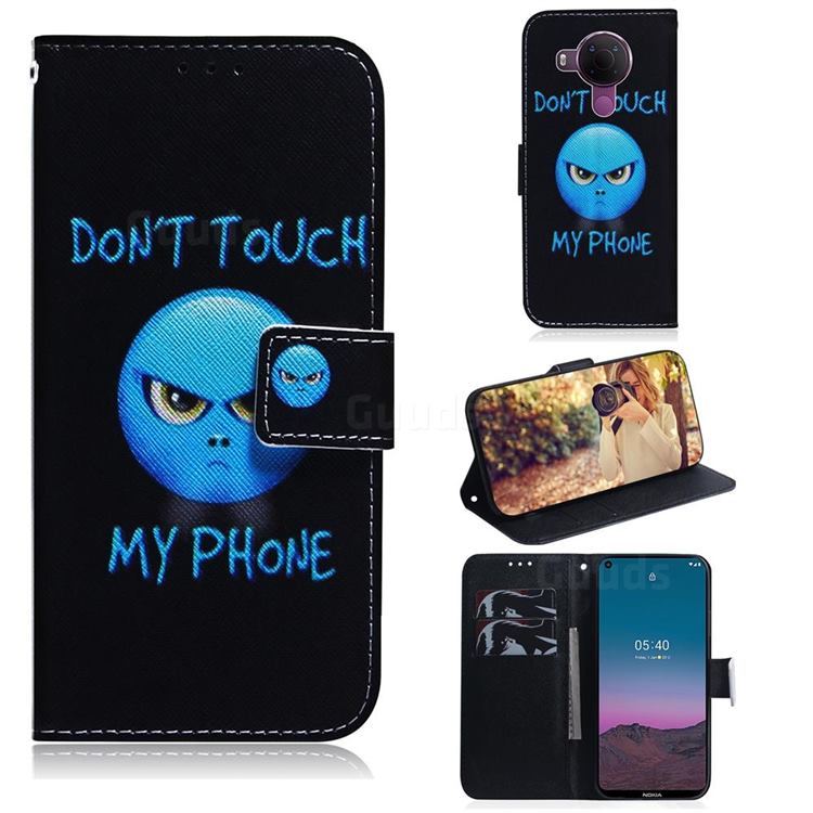 Not Touch My Phone PU Leather Wallet Case for Nokia 5.4