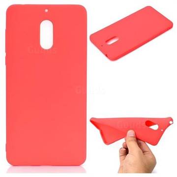 Candy Soft TPU Back Cover for Nokia 6 Nokia6 - Red