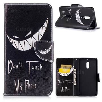 Crooked Grin Leather Wallet Case for Nokia 6 Nokia6