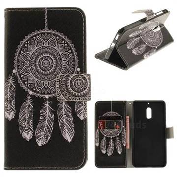 Black Wind Chimes PU Leather Wallet Case for Nokia 6 Nokia6