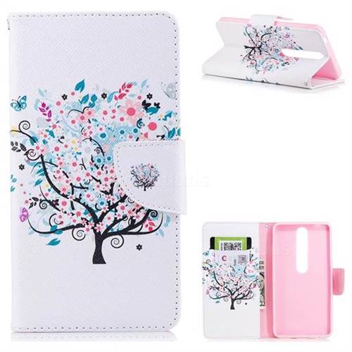 Colorful Tree Leather Wallet Case for Nokia 6 (2018)
