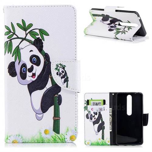 Bamboo Panda Leather Wallet Case for Nokia 6 (2018)