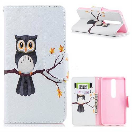 Owl on Tree Leather Wallet Case for Nokia 6 (2018)
