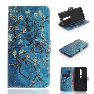 Apricot Tree PU Leather Wallet Case for Nokia 6.1