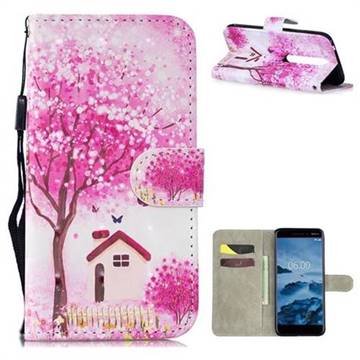 Tree House 3D Painted Leather Wallet Phone Case for Nokia 6.1