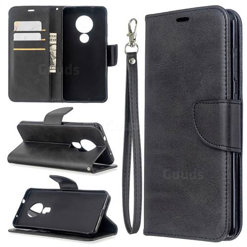 Classic Sheepskin PU Leather Phone Wallet Case for Nokia 6.2 (6.3 inch) - Black