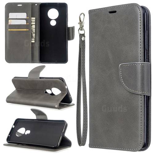Classic Sheepskin PU Leather Phone Wallet Case for Nokia 6.2 (6.3 inch) - Gray