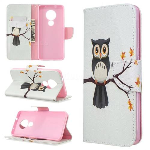 Owl on Tree Leather Wallet Case for Nokia 6.2 (6.3 inch)