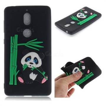 Panda Eating Bamboo Soft 3D Silicone Case for Nokia 7 - Black