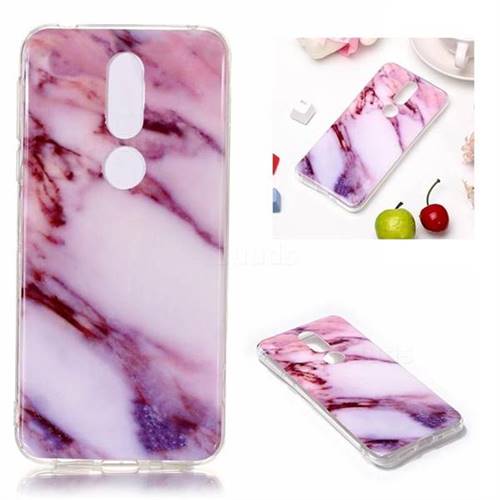 Purple Soft TPU Marble Pattern Case for Nokia 7.1