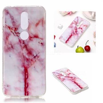 Red Grain Soft TPU Marble Pattern Phone Case for Nokia 7.1