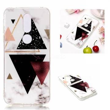 Four Triangular Soft TPU Marble Pattern Phone Case for Nokia 7.1