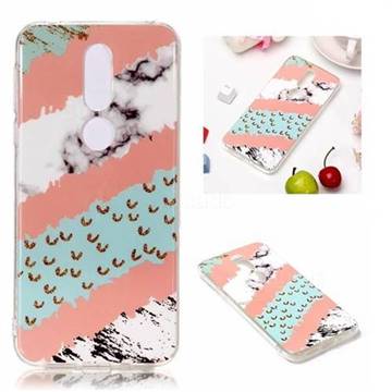 Diagonal Grass Soft TPU Marble Pattern Phone Case for Nokia 7.1