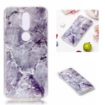 Light Gray Soft TPU Marble Pattern Phone Case for Nokia 7.1