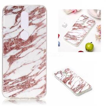 Rose Gold Grain Soft TPU Marble Pattern Phone Case for Nokia 7.1