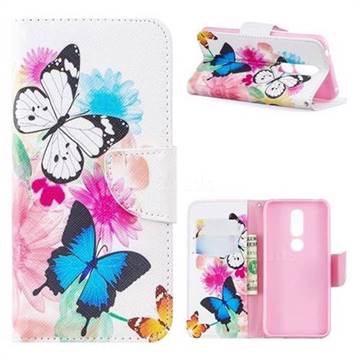 Vivid Flying Butterflies Leather Wallet Case for Nokia 7.1