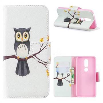 Owl on Tree Leather Wallet Case for Nokia 7.1