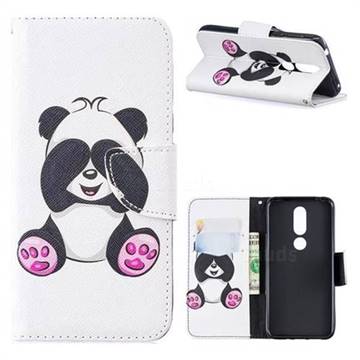 Lovely Panda Leather Wallet Case for Nokia 7.1