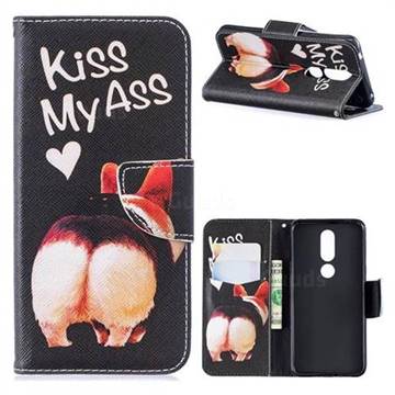 Lovely Pig Ass Leather Wallet Case for Nokia 7.1