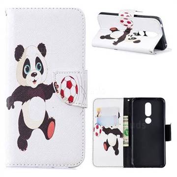 Football Panda Leather Wallet Case for Nokia 7.1