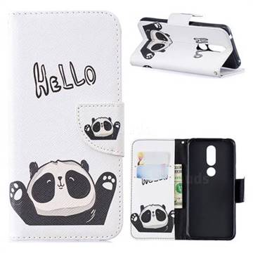 Hello Panda Leather Wallet Case for Nokia 7.1
