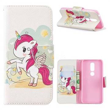 Cloud Star Unicorn Leather Wallet Case for Nokia 7.1