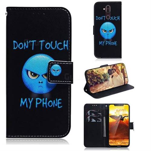Not Touch My Phone PU Leather Wallet Case for Nokia 8.1 (Nokia X7)