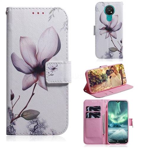 Magnolia Flower PU Leather Wallet Case for Nokia 7.2