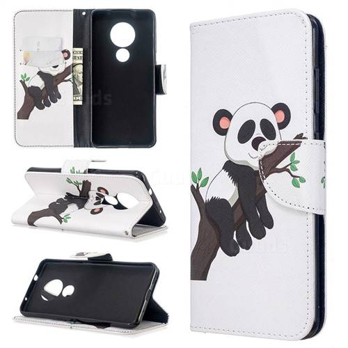 Tree Panda Leather Wallet Case for Nokia 7.2