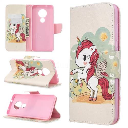 Cloud Star Unicorn Leather Wallet Case for Nokia 7.2