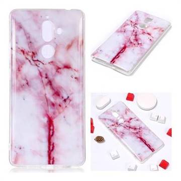 Red Grain Soft TPU Marble Pattern Phone Case for Nokia 7 Plus