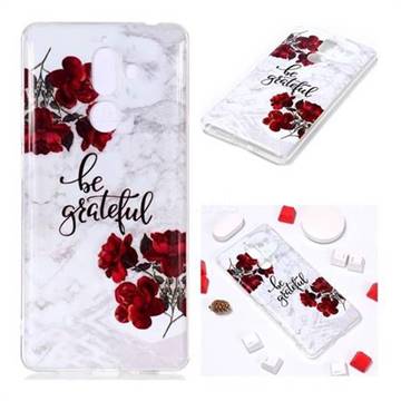 Rose Soft TPU Marble Pattern Phone Case for Nokia 7 Plus