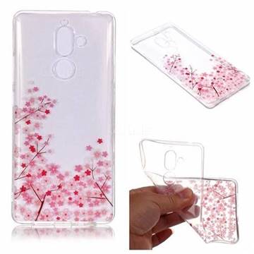 Cherry Blossom Super Clear Soft TPU Back Cover for Nokia 7 Plus