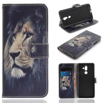Lion Face PU Leather Wallet Case for Nokia 7 Plus