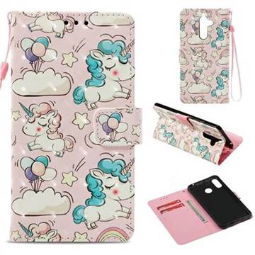 Angel Pony 3D Painted Leather Wallet Case for Nokia 7 Plus