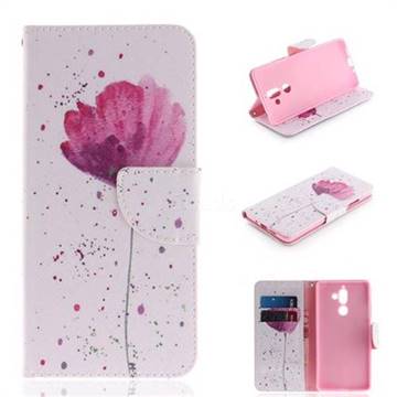 Purple Orchid PU Leather Wallet Case for Nokia 7 Plus
